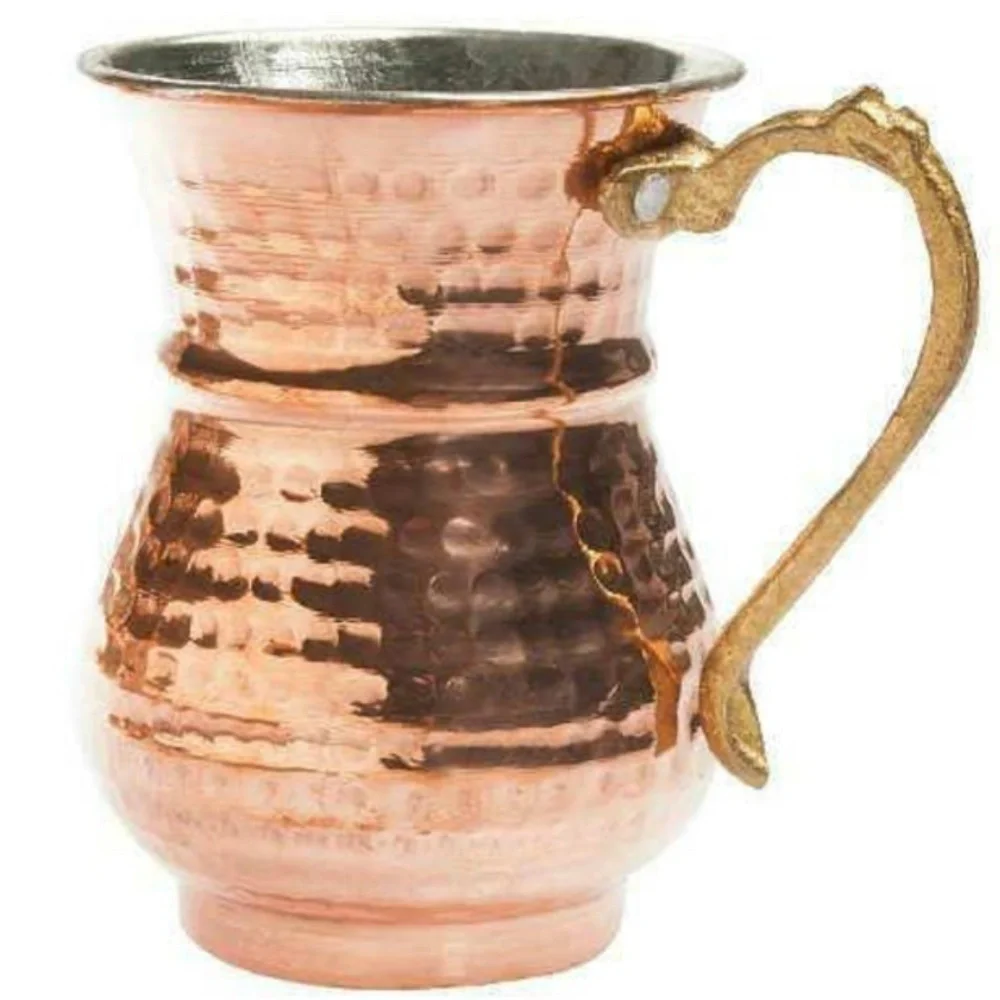 Hand Hammered Pure Copper Mug Set of 4 Moscow Mule Pool Outside Dinner Party